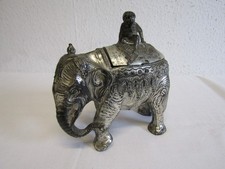 alte Spardose Elefant mit Affe