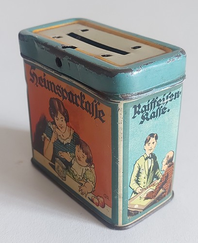 Alte blech spardose - alte,