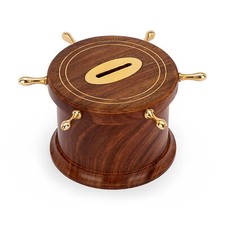 Maritim Spardose Steuerrad aus