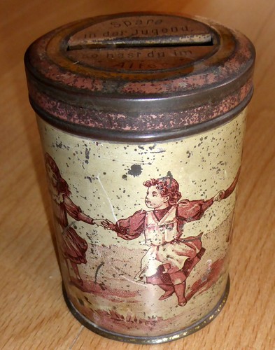 Spardose blech 1900 rot - 1900,,