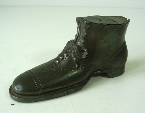 Antike seltene spardose schuh - antike,